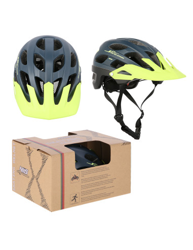 ТЪМНО СИН-ЗЕЛЕН РАЗМЕР L (59-65 СМ) КАСКА NILS EXTREME