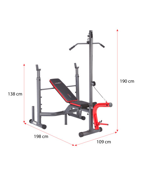 Тренировъчна пейка с lat pulldown HMS