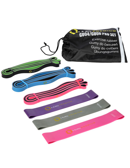 GU06 PRO SET КОМПЛЕКТ ЛАСТИЦИ ЗА ТРЕНИРОВКА HMS PREMIUM