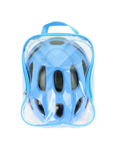 КОМПЛЕКТ С КАСКА И ПРОТЕКТОРИ СИНИ РАЗМЕР S NILS EXTREME