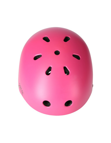 КАСКА С ПРОТЕКТОРИ КОМПЛЕКТ РОЗОВА РАЗМЕР S NILS EXTREME