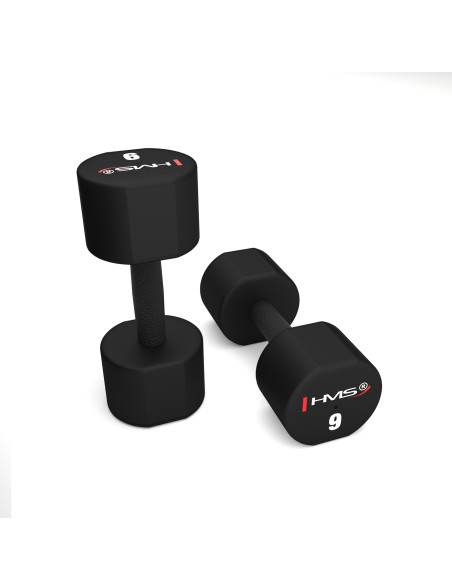 2 х 9 кг полиуретанови дъмбели TPU HMS