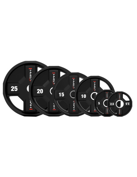 ОЛИМПИЙСКА ПЛОЧКА ЗА ТЕЖЕСТИ ПОЛИУРЕТАН CPU 15 KG HMS