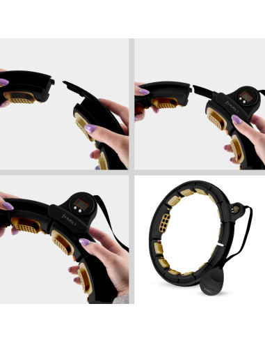 НОВ ХУЛА ХУП ЧЕРЕН/ЗЛАТЕН С МАГНИТИ, ТЕГЛО И БРОЯЧ HMS