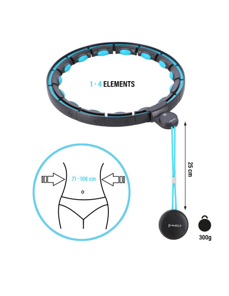 ХУЛА ХОП ЧЕРЕН/ТЮРКОАЗЕН С МАГНИТИ, ТЕЖЕСТ И БРОЯЧ HMS