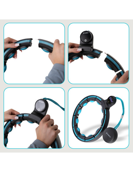 ОБЪЧЪЛ МАГНИТЕН ЧЕРЕН/ТЮРКОАЗЕН HHM17 С КОНТРА HMS + ТЪНСЪК КОЛАН BR163 ЧЕРВЕН