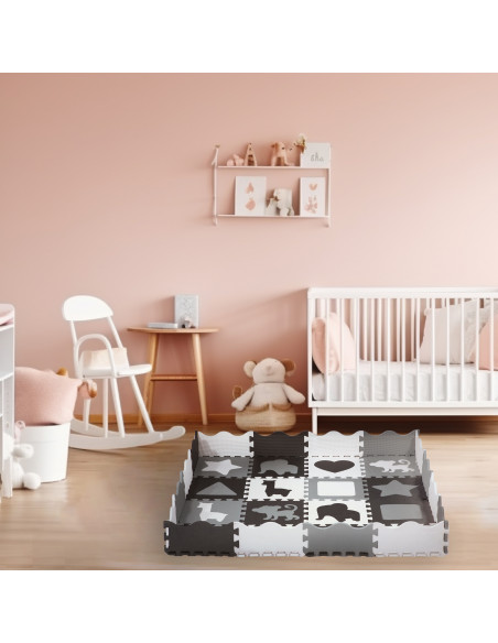 ДЕТСКА ПЪЗЕЛ ПЪЗЕЛ ПЪЗЕЛ СИВА 36 ЧАСТИ 140×140 СМ NILS FUN