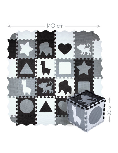 ДЕТСКА ПЪЗЕЛ ПЪЗЕЛ ПЪЗЕЛ СИВА 36 ЧАСТИ 140×140 СМ NILS FUN