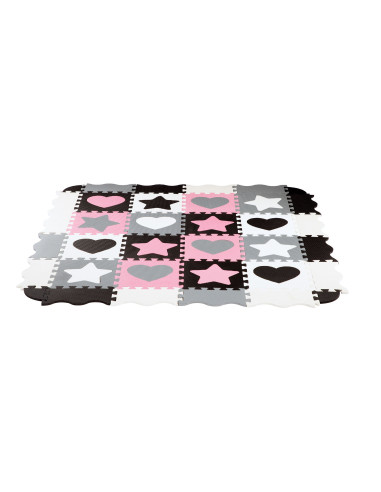 ДЕТСКИ ПЪЗЕЛ ПЪЗЕЛ РОЗОВИ СЪРЦА 36 ЧАСТИ 140×140 СМ NILS FUN