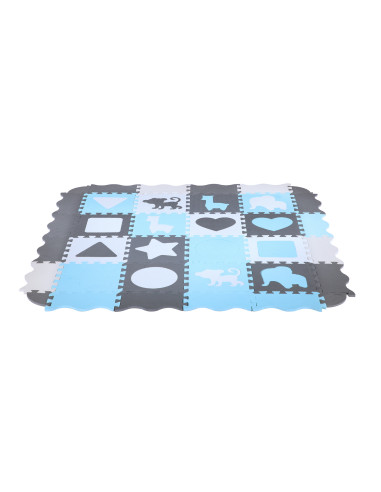 ДЕТСКА ПОДЛОЖКА ПЪЗЕЛ ПЪЗЕЛ МИНТА 36 ЧАСТИ 140×140 СМ NILS FUN