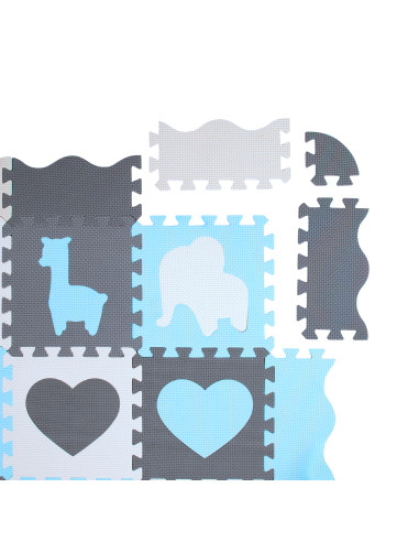 ДЕТСКА ПОДЛОЖКА ПЪЗЕЛ ПЪЗЕЛ МИНТА 36 ЧАСТИ 140×140 СМ NILS FUN