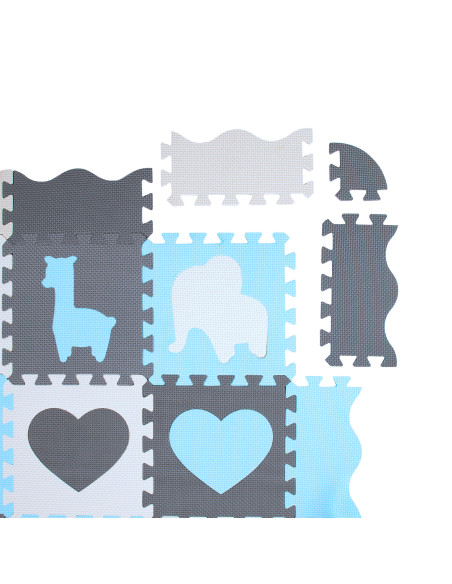 ДЕТСКА ПОДЛОЖКА ПЪЗЕЛ ПЪЗЕЛ МИНТА 36 ЧАСТИ 140×140 СМ NILS FUN