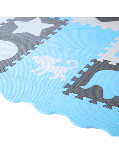 ДЕТСКА ПОДЛОЖКА ПЪЗЕЛ ПЪЗЕЛ МИНТА 36 ЧАСТИ 140×140 СМ NILS FUN