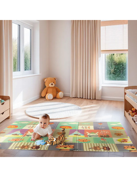 СГЪВАЕМА ПОСТИЛКА ЗА ДЕТСКО ZOO 195×180 СМ NILS FUN