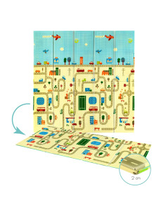 Детска постелка сгъваема град 195х180см Nils Fun