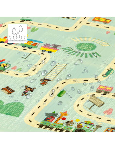 Детска постелка сгъваема град 195х180см Nils Fun 2