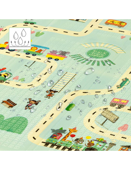 Детска постелка сгъваема град 195х180см Nils Fun