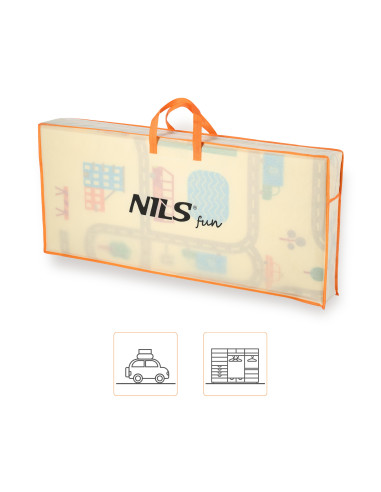 Детска постелка сгъваема град 195х180см Nils Fun