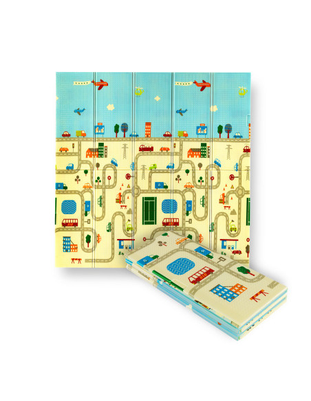 Детска постелка сгъваема град 195х180см Nils Fun