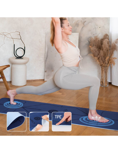 ПОСТИЛКА ЗА ЙОГА TPE ТЪМНО СИН HMS