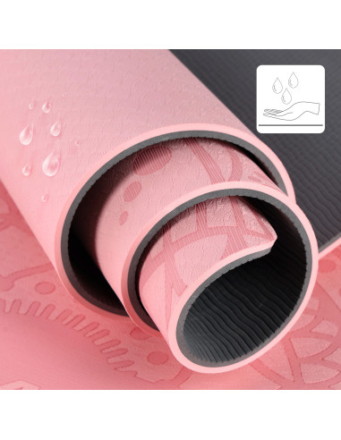 ПОСТИЛКА ЗА ЙОГА TPE СВЕТЛО РОЗОВА HMS