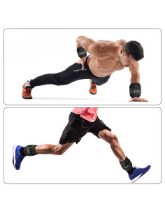 Регулируеми маншети за тежести на глезените и китките 2 x 2 kg HMS 2