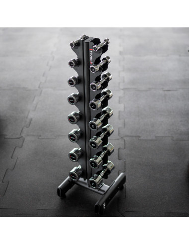 Дъмбели CHD 2 x 1–8 кг (72 кг) + стойка STR36 HMS