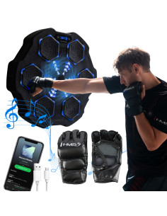 ЕЛЕКТРОНЕН БОКС СТЕНА BLUETOOTH С МУЗИКА И РЪКАВИЦИ HMS