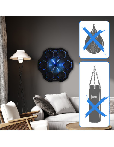 ЕЛЕКТРОНЕН БОКС СТЕНА BLUETOOTH С МУЗИКА И РЪКАВИЦИ HMS