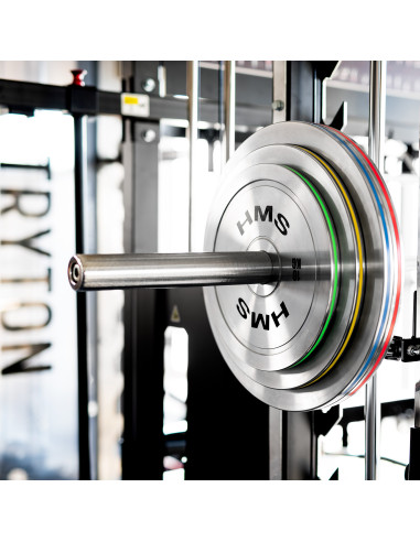 Комплект калибрирани олимпийски стоманени тежести 2 x 10–25 kg (140 kg) HMS