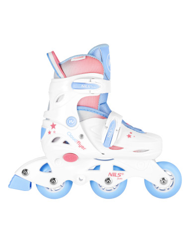 КЪНКИ 3 В 1 ТРИ СТЪПКИ С РОЛЕРКИ БЯЛ РАЗМЕР. XS (26-29) NILS FUN