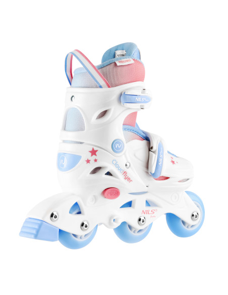 КЪНКИ 3 В 1 ТРИ СТЪПКИ С РОЛЕРКИ БЯЛ РАЗМЕР. XS (26-29) NILS FUN