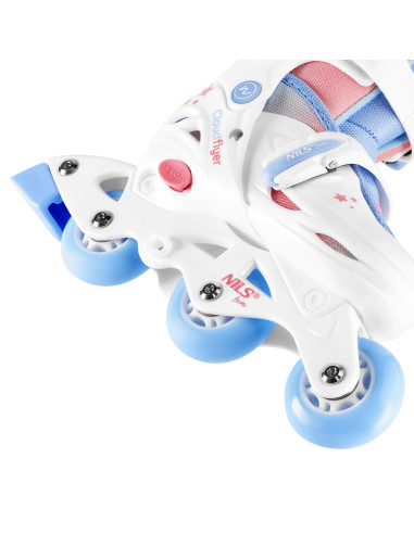 КЪНКИ 3 В 1 ТРИ СТЪПКИ С РОЛЕРКИ БЯЛ РАЗМЕР. S (30-33) NILS FUN