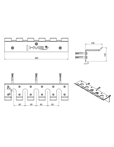 СТОНЖА ЗА СТЕНА ЗА ОЛИМПИЙСКИ ЩАНГИ COMMERCIAL HMS