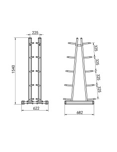 Стойка за медицинска топка Търговски HMS 2
