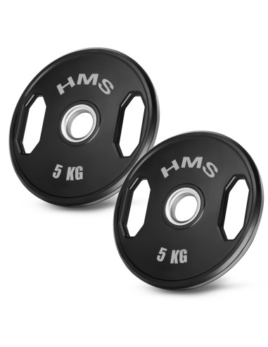 (2 x 5 kg) гумирана олимпийска табела с тежести 2 x 5 kg HMS