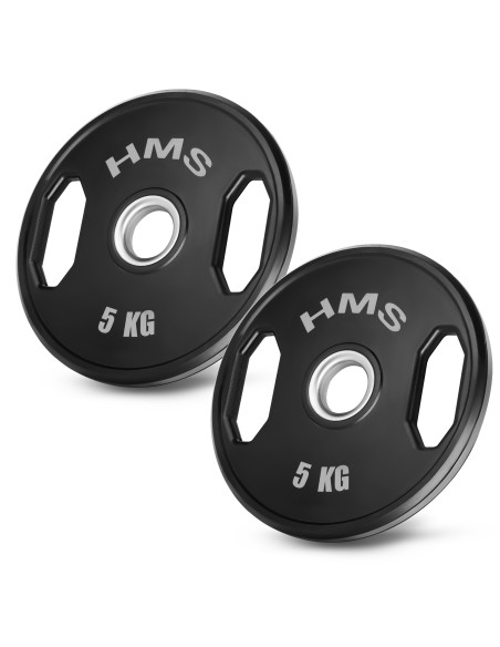(2 x 5 kg) гумирана олимпийска табела с тежести 2 x 5 kg HMS