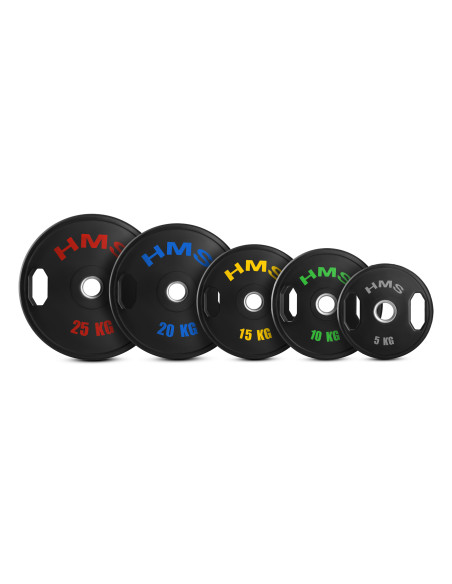 (2 x 10 kg) гумирана олимпийска табела с тежести 2 x 10 kg HMS