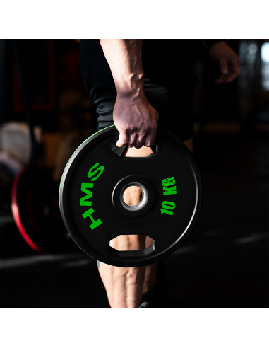 (2 x 10 kg) гумирана олимпийска табела с тежести 2 x 10 kg HMS