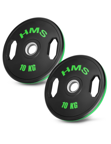 (2 x 10 kg) гумирана олимпийска табела с тежести 2 x 10 kg HMS