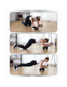 ЧЕРЕН АВТОМАТИЧЕН РОЛЕР ЗА КОРЕМ С ОПОРА ЗА ТРЕНИРОВКА НА КОРЕМНИ МУСКУЛИ HMS