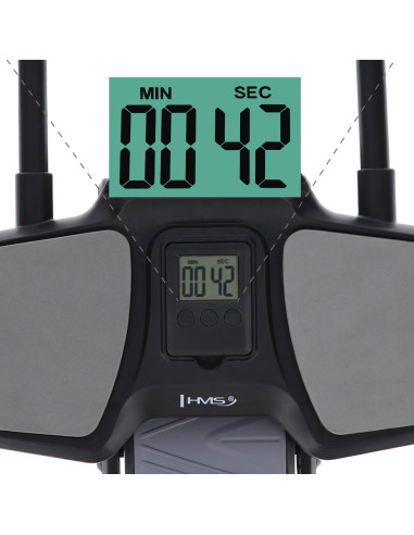 ЧЕРЕН АВТОМАТИЧЕН РОЛЕР ЗА КОРЕМ С ОПОРА ЗА ТРЕНИРОВКА НА КОРЕМНИ МУСКУЛИ HMS