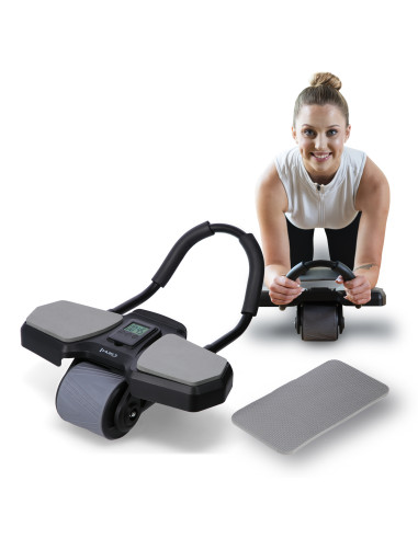 ЧЕРЕН АВТОМАТИЧЕН РОЛЕР ЗА КОРЕМ С ОПОРА ЗА ТРЕНИРОВКА НА КОРЕМНИ МУСКУЛИ HMS