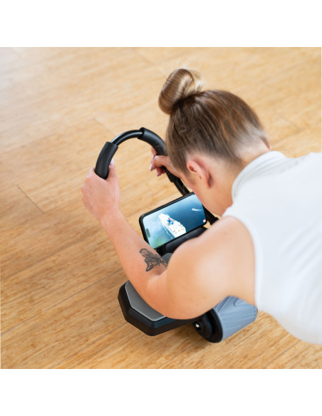 ЧЕРЕН АВТОМАТИЧЕН РОЛЕР ЗА КОРЕМ С ОПОРА ЗА ТРЕНИРОВКА НА КОРЕМНИ МУСКУЛИ HMS