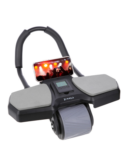 ЧЕРЕН АВТОМАТИЧЕН РОЛЕР ЗА КОРЕМ С ОПОРА ЗА ТРЕНИРОВКА НА КОРЕМНИ МУСКУЛИ HMS