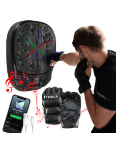 ЕЛЕКТРОНЕН БОКС СТЕНА BLUETOOTH С МУЗИКА, РЪКАВИЦИ И 4000MAH БАТЕРИЯ HMS