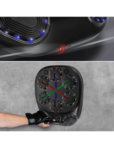 ЕЛЕКТРОНЕН БОКС СТЕНА BLUETOOTH С МУЗИКА, РЪКАВИЦИ И 4000MAH БАТЕРИЯ HMS