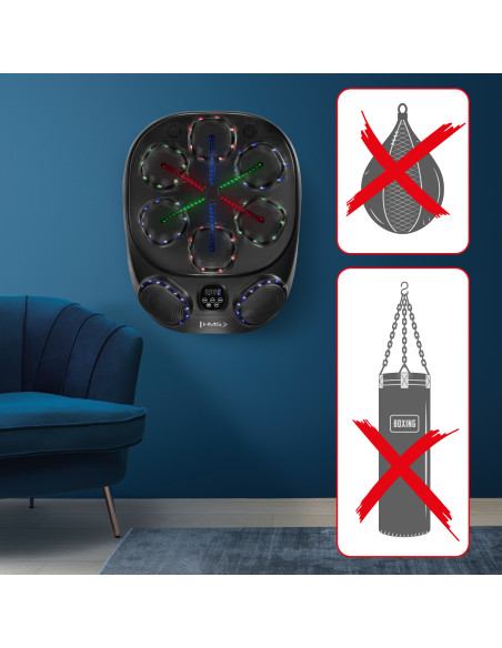 ЕЛЕКТРОНЕН БОКС СТЕНА BLUETOOTH С МУЗИКА, РЪКАВИЦИ И 4000MAH БАТЕРИЯ HMS