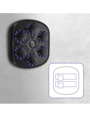 ЕЛЕКТРОНЕН БОКС СТЕНА BLUETOOTH С МУЗИКА И РЪКАВИЦИ HMS