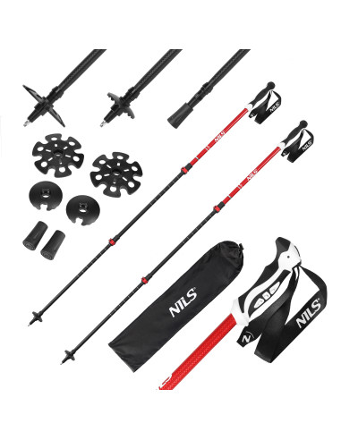 ЧЕРВЕНИ ТРЕКИНГ ЩОКИ АЛУМИНИЕВИ NILS